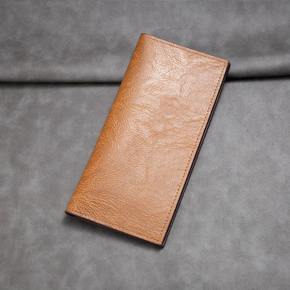 PU Leather Long Wallet For Men Durable Multiple Slots Men Card Holder Thin Soft Men Wallet Card Bag Large Banknote  Money Purses