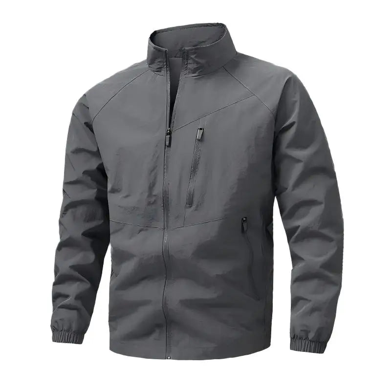 Spring Autumn Men Waterproof Cargo Multi Pocket Jacket Man Sports Outdoor Tactical Zip Coat Male Run Casual High Quality Jackets