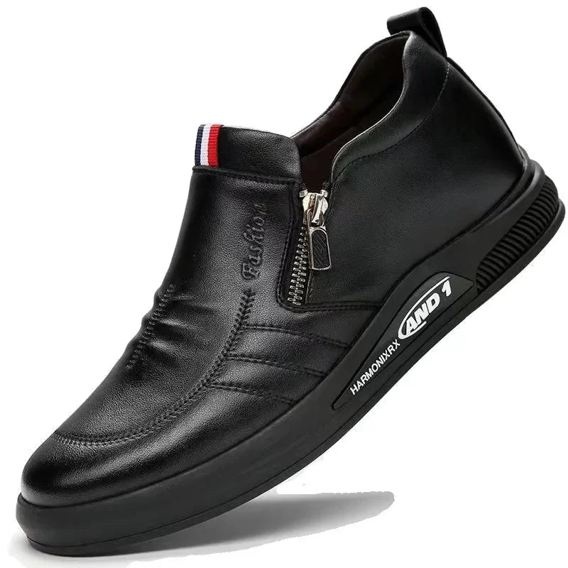 Casual Leather Shoes Men Loafers Trend Brand Business Shoes Autumn Slip on Flat Man Sneakes Comfortable Moccasins Zapatos Hombre