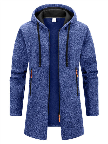 New Streetwear Men's Long Sleeve Sweatshirts for Men Zipper Hooded Oversize Winter Warm Jacket Coat Outdoor Tracksuit Men