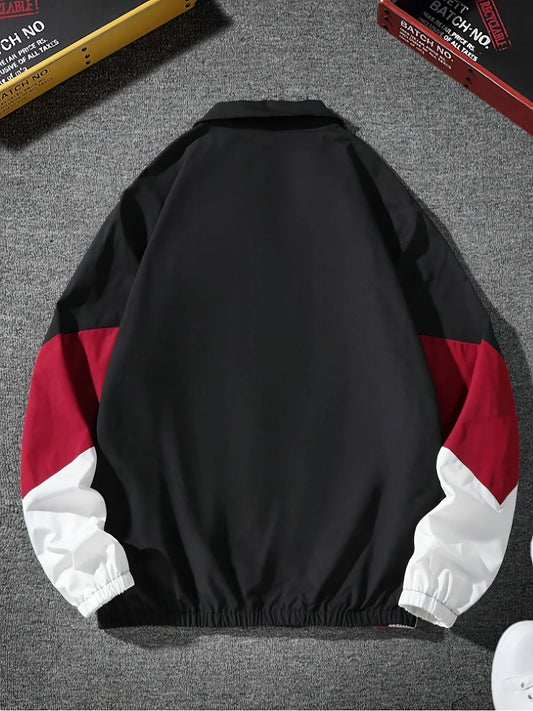 Men's color-blocked jacket, lightweight, casual, travel, windproof and wear-resistant, high-quality fabric, boyfriend gift