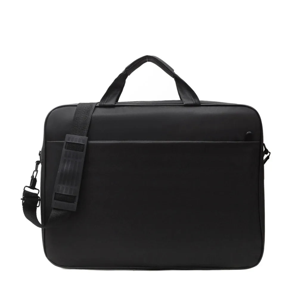 15.6/17 Inch Business Laptop Bag Shoulder Strap with Handle Portable Laptop Bags Briefcase Solid Color Laptop Shoulder Bag