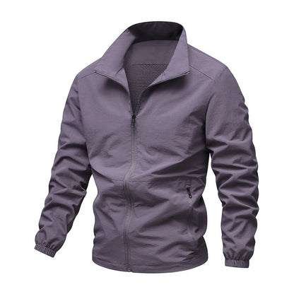 Outdoor Jacket Man Sports Windbreaker Zipper Jacket Turn-Down Collar Autumn Man Hiking Camping Coat Spring Clothing Top