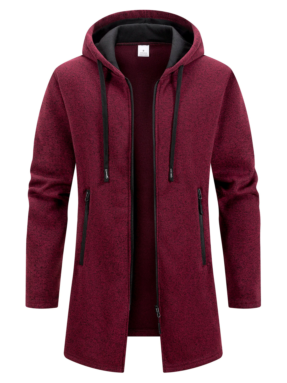 New Streetwear Men's Long Sleeve Sweatshirts for Men Zipper Hooded Oversize Winter Warm Jacket Coat Outdoor Tracksuit Men