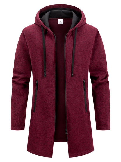 New Streetwear Men's Long Sleeve Sweatshirts for Men Zipper Hooded Oversize Winter Warm Jacket Coat Outdoor Tracksuit Men