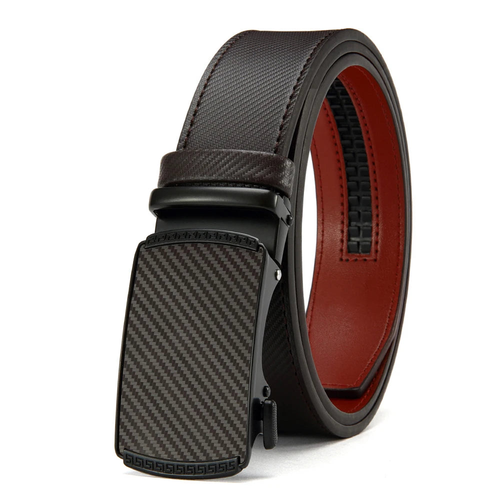 Men's Leather Belts Fashion Automatic Buckle PU Male Belts Luxury Business Designer Black Brown 115 125 135cm