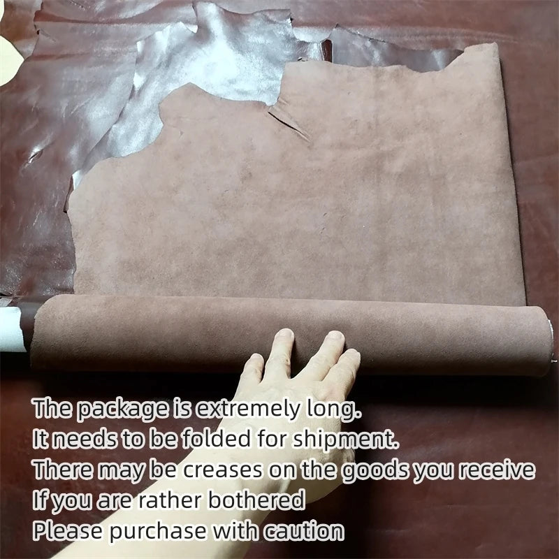 0.7/1.2mm Red-Brown Oil-Wax Sheepskin. Top-Grain Leather. Real Leather Fabric. DIY For Shoes.Bags By Hand. The Entire Sheepskin