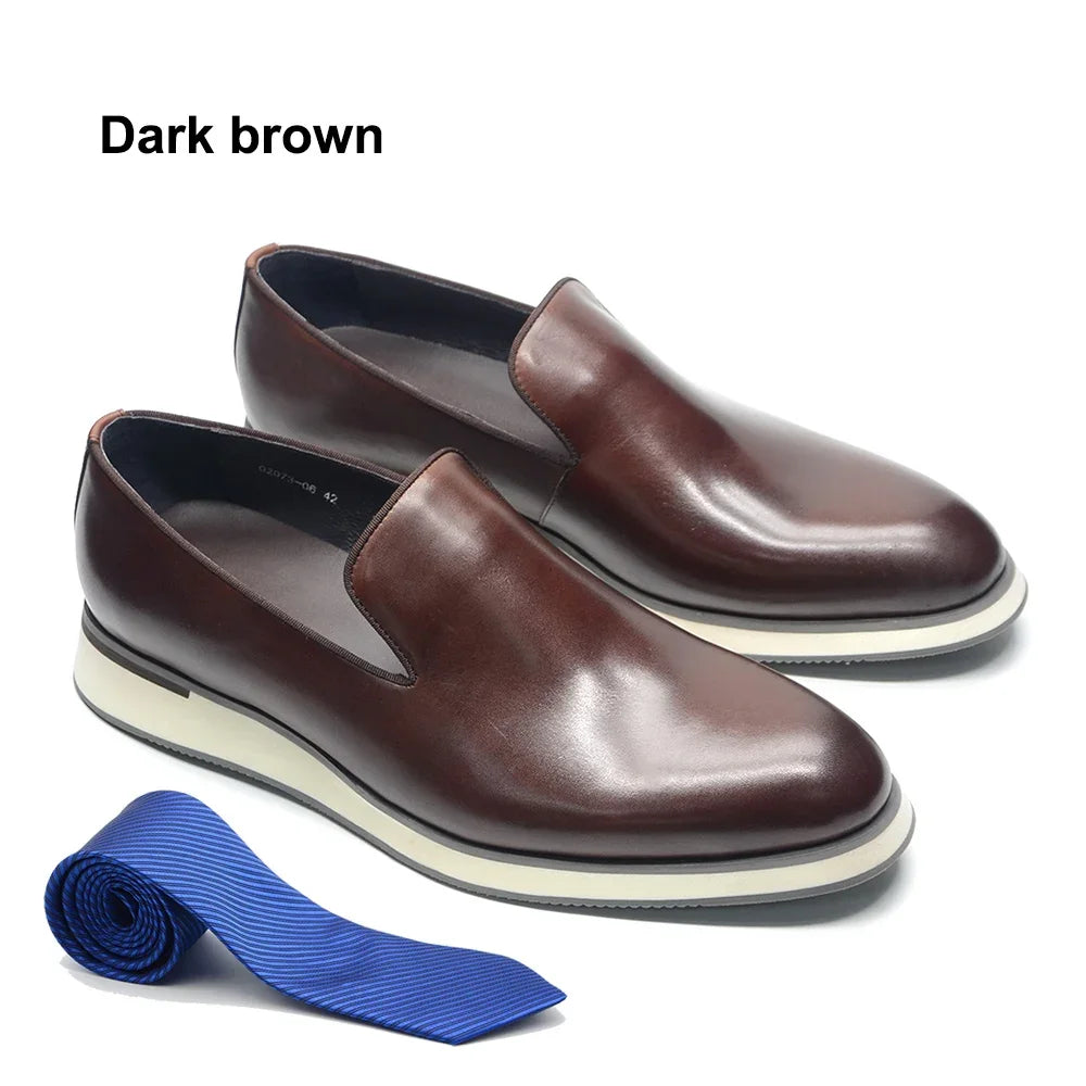 Classic Genuine Leather Men's Loafer Sneaker Shoes Good Quality Luxury Handmade Social Casual Business Original Dress Shoes Man