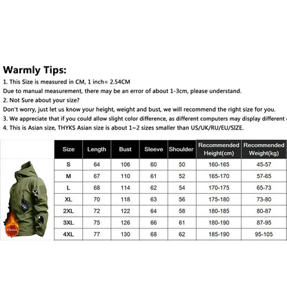 Outdoor Jackets Men Shark Skin Soft Shell Tactical Waterproof Windbreaker Combat Jacket Mens Hooded Bomber Coats