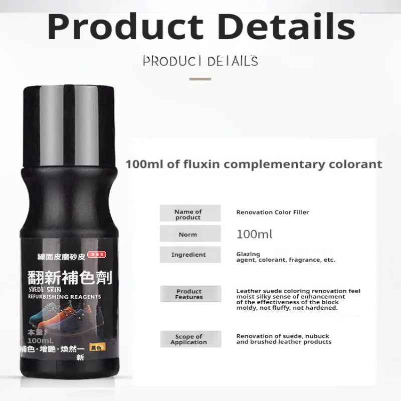 Premium Suede Leather Shoe Renovation Oil Care Cleaning Liquid Non Toxic Waterproof Conditioner Restorer Refresher for Footwear