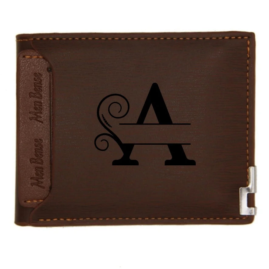 Personalized Leather Wallet for Men – Custom Engraved Name or Monogram –   Bifold Wallet – Custom Gift for Dad,