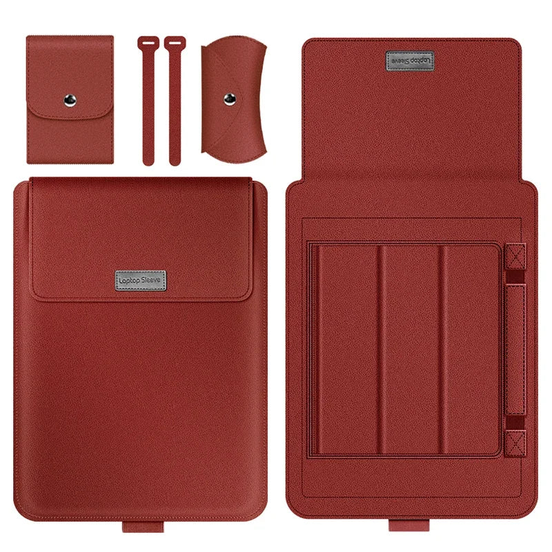 Pu Leather Laptop Sleeve Bag Case For Macbook Air Pro 13 14 16 M1 M2 M3 2020 2021 2022 2023 HP Dell 15 17 Inch Notebook Cover