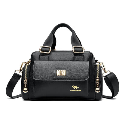 Leisure Brand Handbag High Quality Women's Shoulder Bags Fashion Designer Large Capacity Soft Leather Locomotive Bag Sac A Main