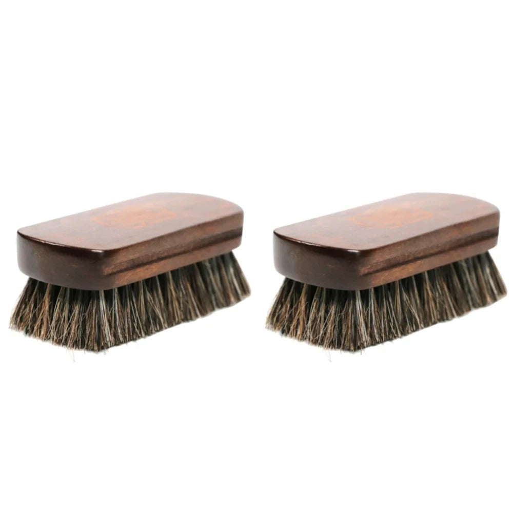 Horsehair Leather Textile Cleaning Brush for Car Interior Furniture Apparel Bag Shine Polishing Brush Auto Wash Detailing Brush