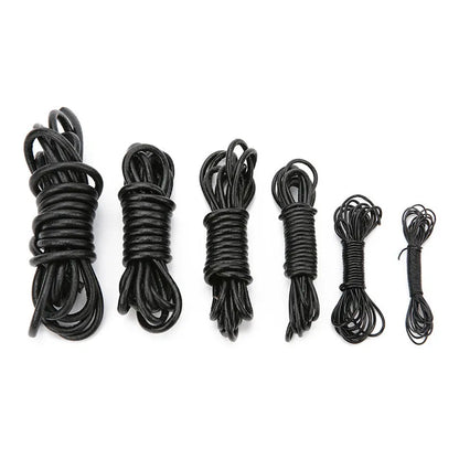 2meters 1 2 3 4 5 6 8 mm Leather Cord Thread Round Real Leather Rope Bracelet String For Diy Jewelry Making Necklace Accessories