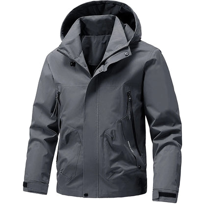 Outdoor Men Casual Outdoor Jacket Coats Man Windproof Sport Jackets Man Cargo Camp Fish Jackets Male Hooded Tactical Jackets 5XL