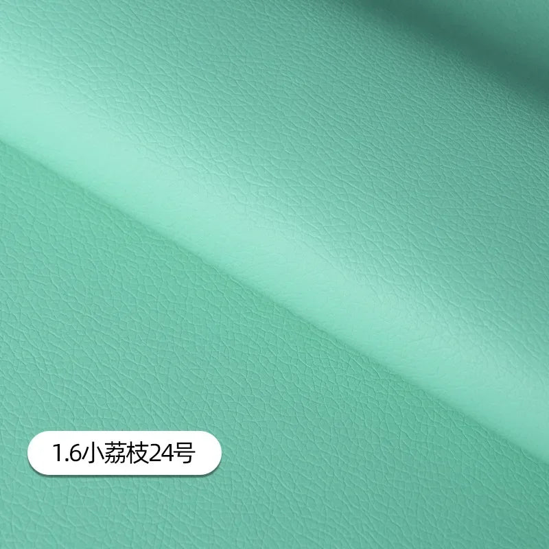 Litchi Pattern Leather Fabric Upholstery Per Meter for Car Interior Bag Chairs Diy Sewing Waterproof Wearable Soft Cloth Plain