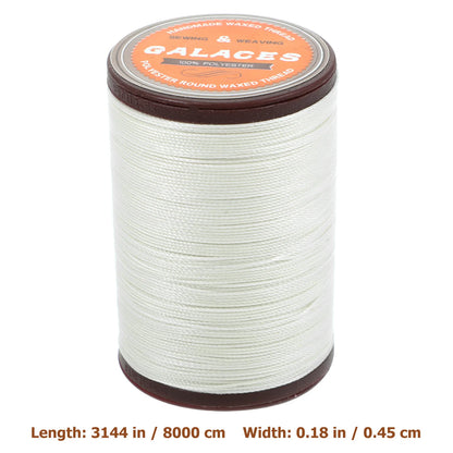 1PC 0.45mm Round Waxed Thread Leather Sewing Thread Hand Stitching Thread Waxed Linen Thread For Book Binding Diy Sewing Craft