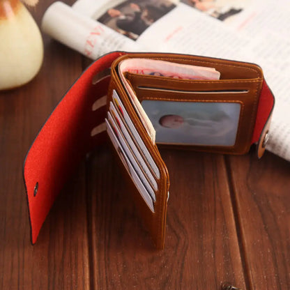 Men's Hunting Style PU Leather Wallet - Vintage Clutch with Multi-Card & Coin Holder, Outdoor Purse