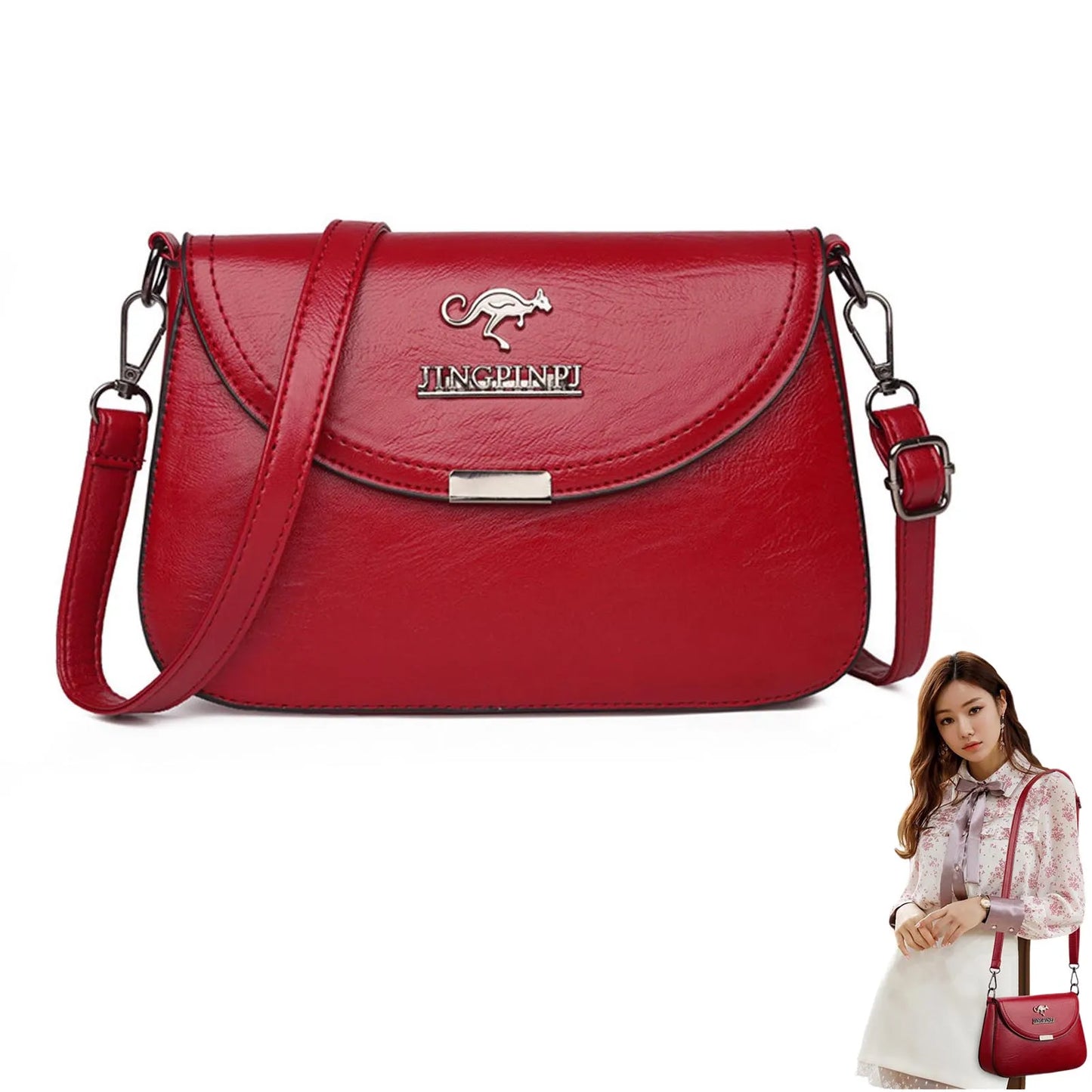 Women Crossbody Bag Shoulder Bag Tote Leather Handbag Purse for Ladies Daily Use Fashion Accessories
