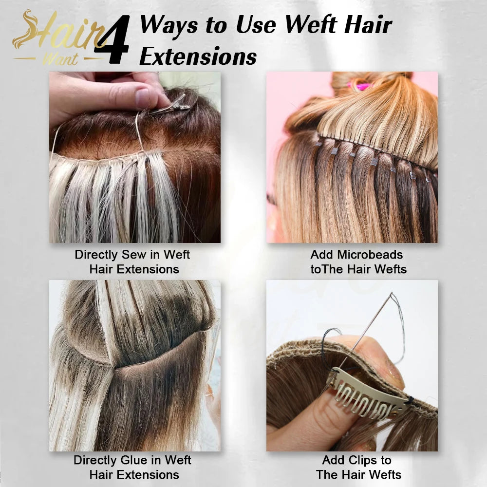 Hair Want 1500 Yards Bonded Nylon Sewing Thread Leather Upholstery Weaving Hair Thread for Hair Beauty Salon Weft Extensions