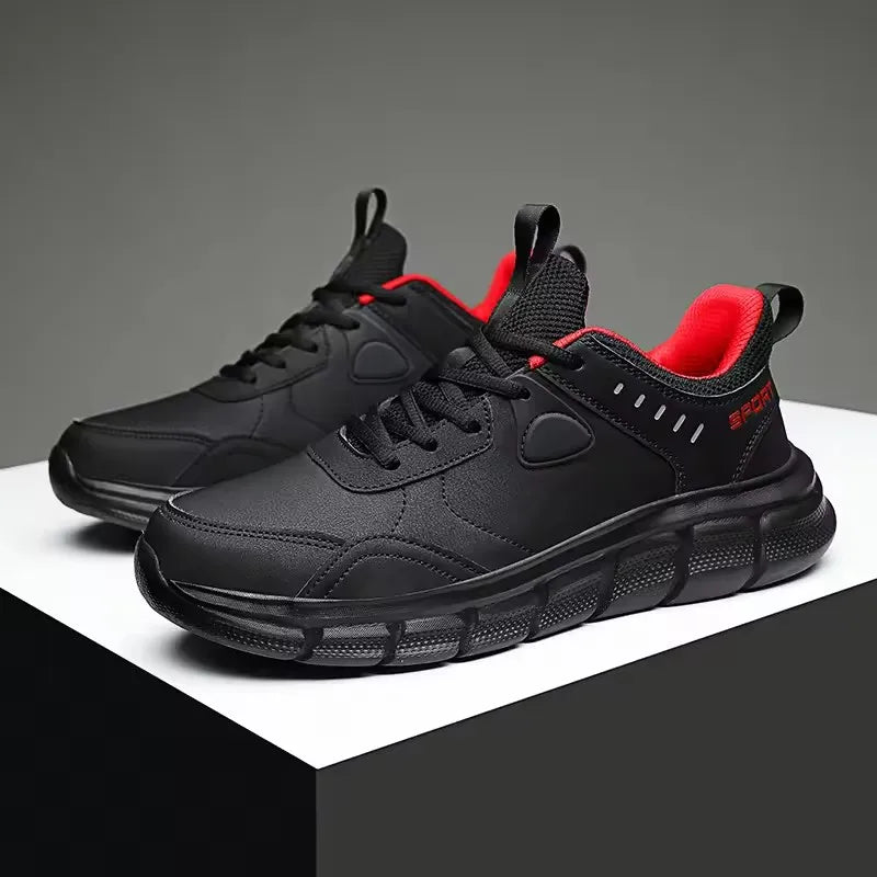 Men Hiking Shoes New Leather Windproof Lightweight Simple Versatile Jogging Male Sneakers Outdoor Non-Slip Wear Resistant Shoes