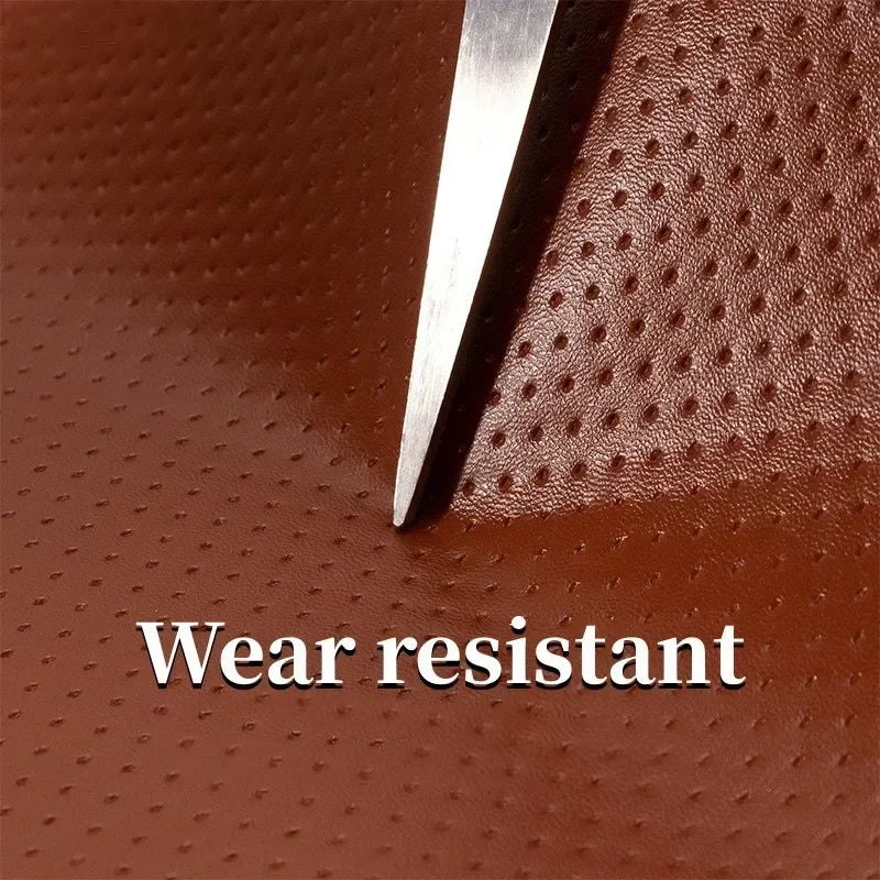 Perforated Leather Breathable Perforated Self-Adhesive Leather Repair Patch for Furniture Seats Chair Faux Leather Vinyl Repair