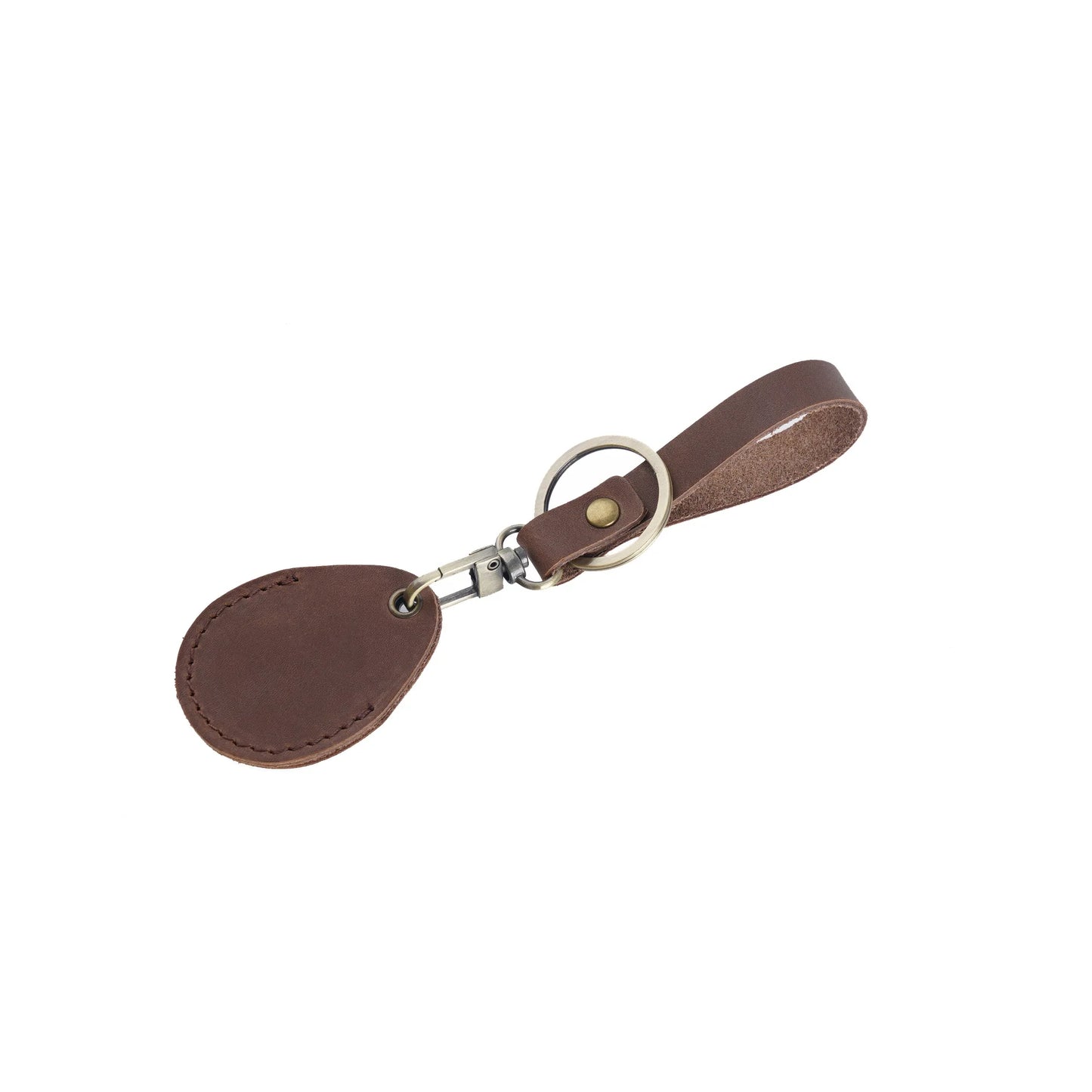 Leather Access Card Case Anti-lost Anti-fall Keychain Accessories, Leather Keychain Holder with Key Chain Ring