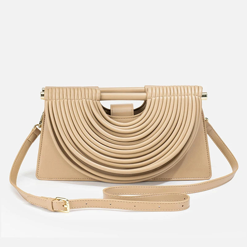 Handbags for Women 2025 New Gold Luxury Designer Brand Handwoven Noodle Bags Leather Pulled Hobo Silver Evening Clutch Chic