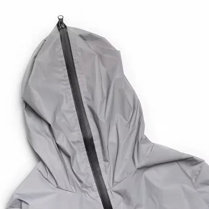 New Men / Women Full Reflective Jacket Night Shiny Zipper Harajuku Windbreaker Jackets Hooded Hip-hop Streetwear Coats Male