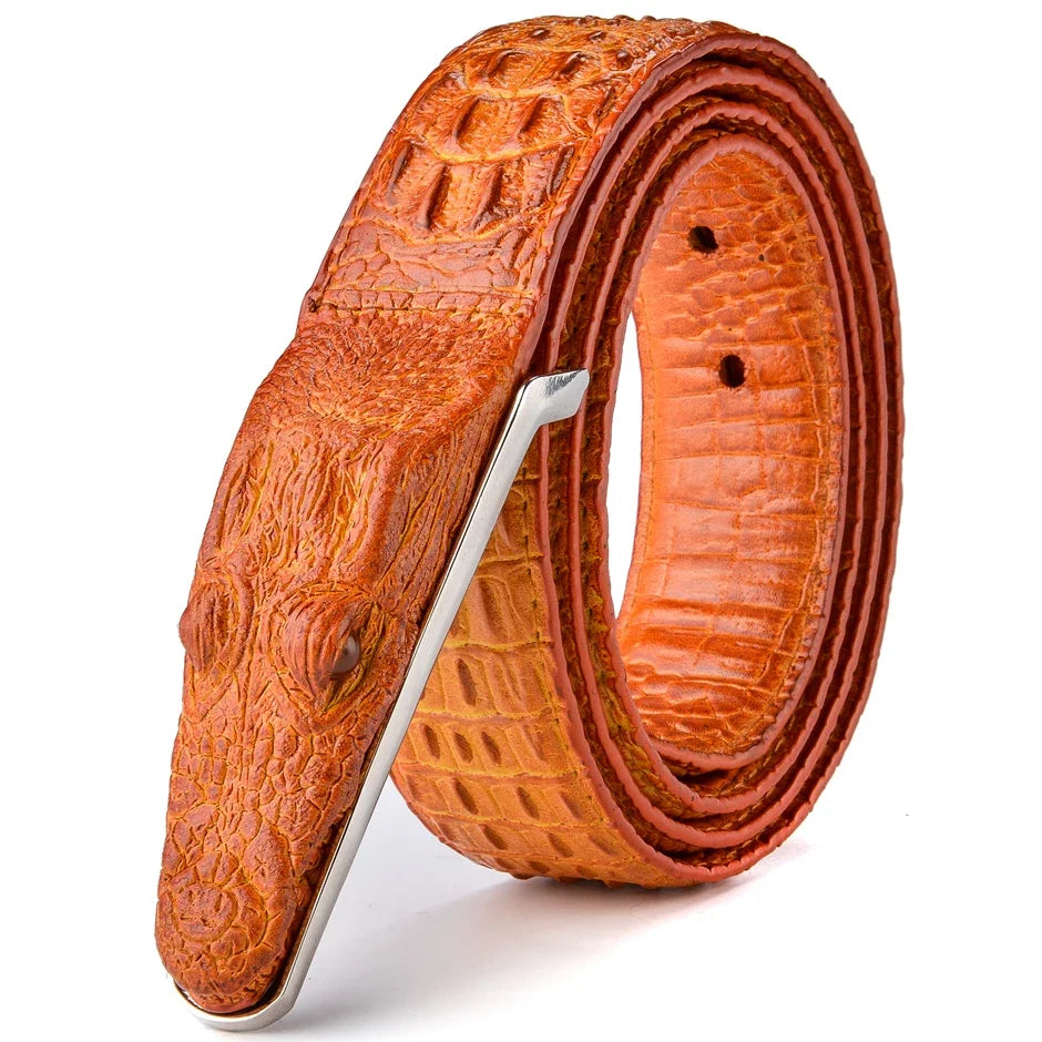Plyesxale Brand Mens Belts Luxury Leather Designer Belt Men High Quality Ceinture Homme Crocodile Cinturones Hombre 2025 B2