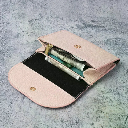 Women Wallets PU Leather Female Purse Mini Hasp Solid Multi-Cards Holder Coin Short Wallets Slim Small Wallet Zipper Hasp