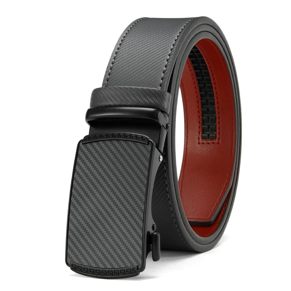 Men's Leather Belts Fashion Automatic Buckle PU Male Belts Luxury Business Designer Black Brown 115 125 135cm
