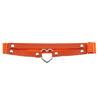 Heart Leg Garter Elastic Belt Rock Leather Leg Harness  For Women Girls Black Thigh Garter Festival Rave Accessories Adjustable