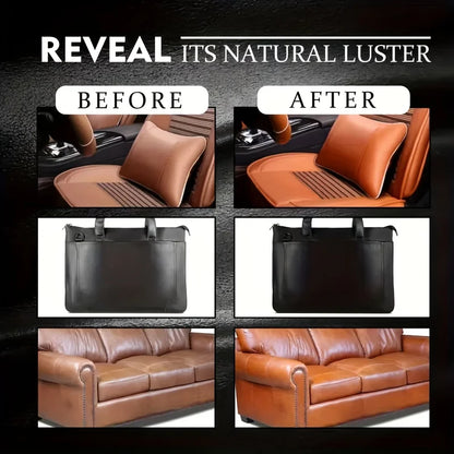 Leather Care Cleaning Cream 50G, Stain Remover & Polisher For Handbags, Shoes, Furniture, Restores Shine Easily