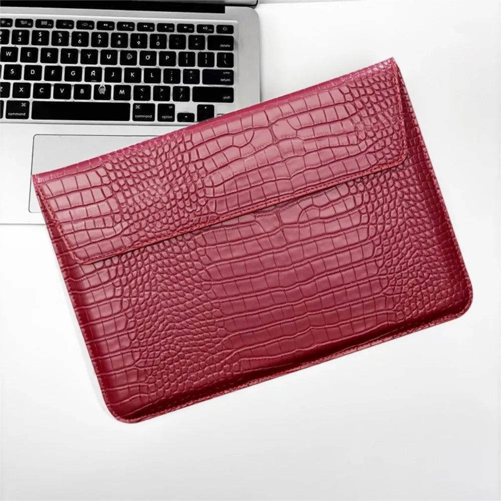 Magnetic Closure 13inch Laptop Bags Leather Bracket Laptop Sleeve Pouch Waterproof Lightweight Notebook Sleeve
