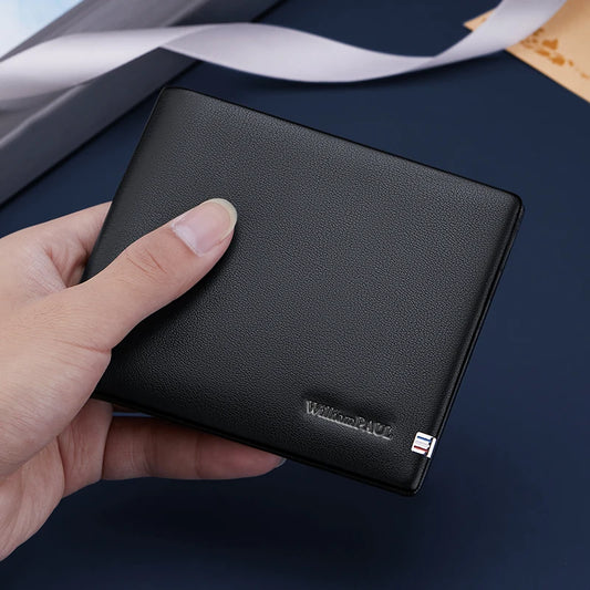 Genuine leather men's wallet, high-end fashion card bag, casual personalized card holder