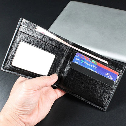 Men's Wallet Genuine Leather Men Wallets Premium Product Real Cowhide Wallets for Man Short Black Wallets Portefeuille Homme
