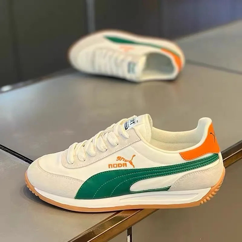Leather Men Shoes Sneaker Trend Sports Running Breathable Men‘s Sneakers Non-slip Footwear Shoe for Male Walking Autumn