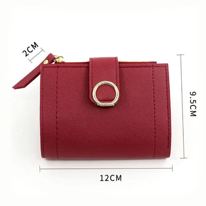PU Leather Women Wallet Large Capacity Multiple Card Slots Short Purses Lightweight Wear-resistant Card Holder For Girls Women's