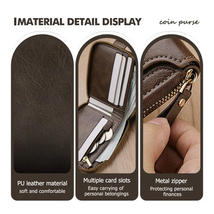 For BYD Leather Car Men Wallet Credit Card Holder Wallets With Zipper M6 G3 G5 T3 F3 I3 F0 F6 S6 S8 E5 E6 G6 L3 S7 G7
