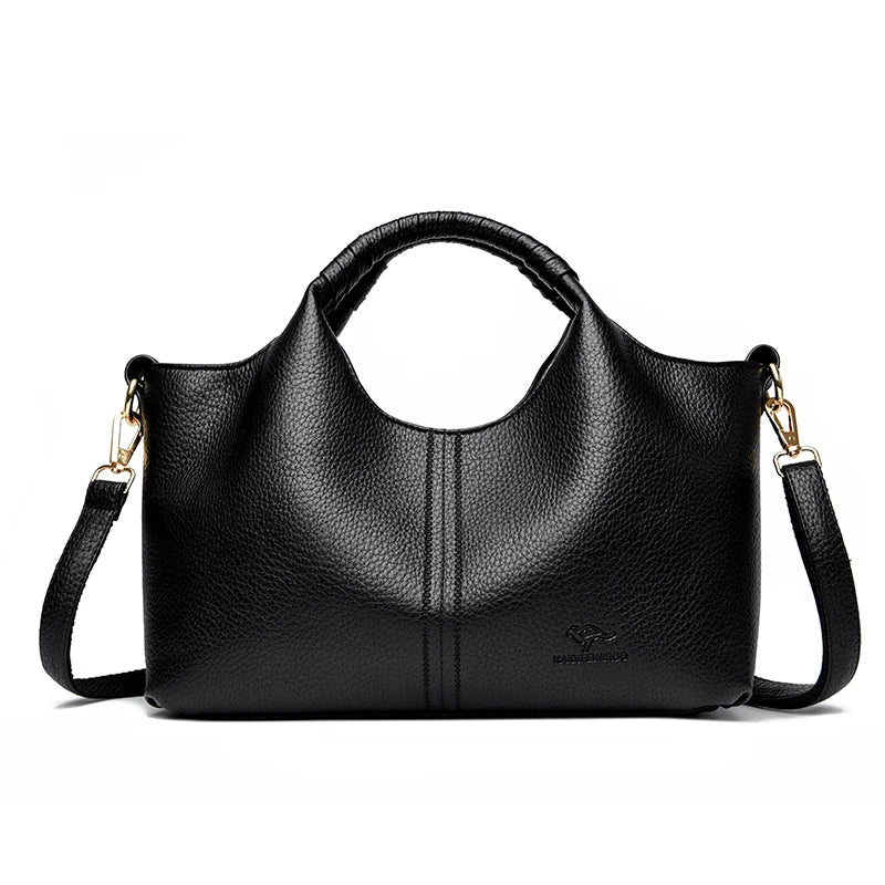 Authentic Leather Tote Bag Luxury Large Capacity Women's Single Shoulder Diagonal Crossbody Bags Fashion Simple Female Handbag