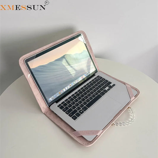 XMESSUN New Trendy PU Leather Laptop Case for Women,Fashion Designer The Computer Bag Is Suitable For 13, 14, 15 and 16 Inches