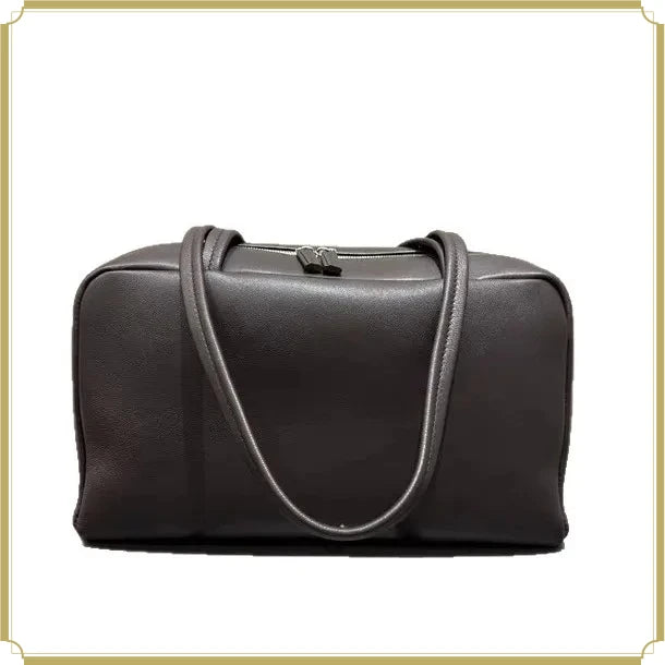 Handbags Shoulder Bag Women Female Sheepskin Bowling Bag Convenience for Commuting Single-shoulder Underarm Bag Leather Material