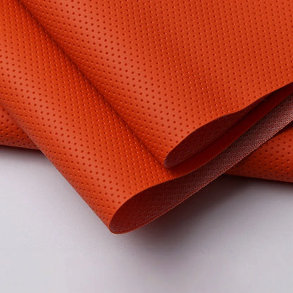 Perforated Leather Fabric Breathable Hole Punch Synthetic Leather Material for Furniture Sofa Car Seat Upholstery DIY Craft