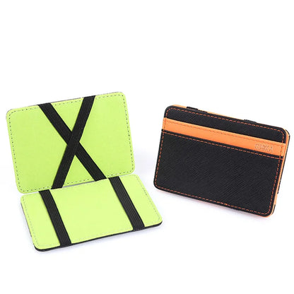 1PC Ultra Thin PU Leather Women Men Magic Wallets Short Business Credit Card Holder Clutch Bag Case Pouch Mini Small Coin Purses