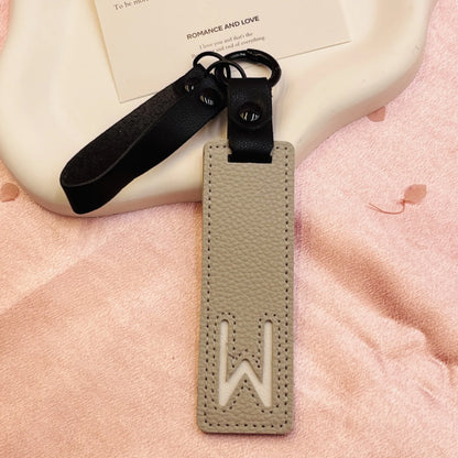 Accessory Display Hook Making Supplies Key Ring Pendant Keychain Accessories Keyring Holder Charm Gift 26 Letters Leather