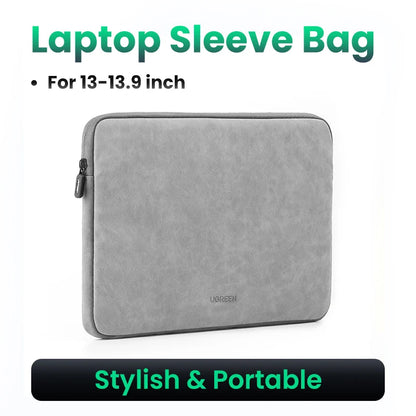 UGREEN 13-14.9 Inch Leather Laptop Bag for Macbook Air Macbook Pro 13 Notebook Bag Case for iPad Pro Air Laptop Sleeve Case