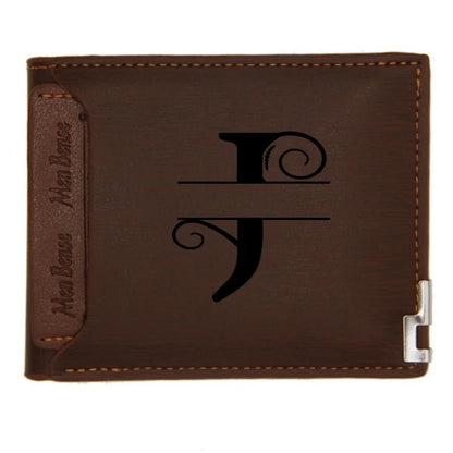 Personalized Leather Wallet for Men – Custom Engraved Name or Monogram –   Bifold Wallet – Custom Gift for Dad,