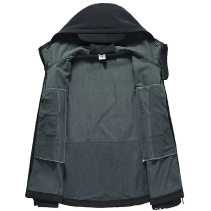 Outdoor Jackets Men Shark Skin Soft Shell Tactical Waterproof Windbreaker Combat Jacket Mens Hooded Bomber Coats